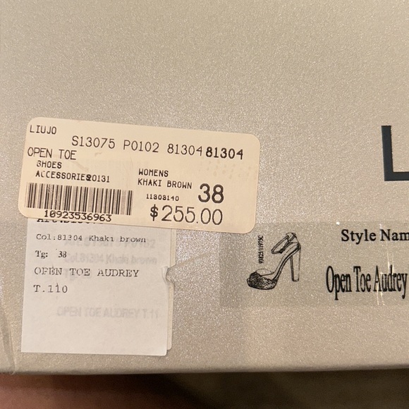 LIU-JO Italian Brown Woven Leather Platform sandal size 38 - Picture 6 of 8